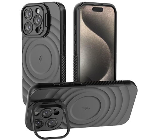 New Arrival Metal Cameral Stand Phone case-Greencase-XD0001-BW