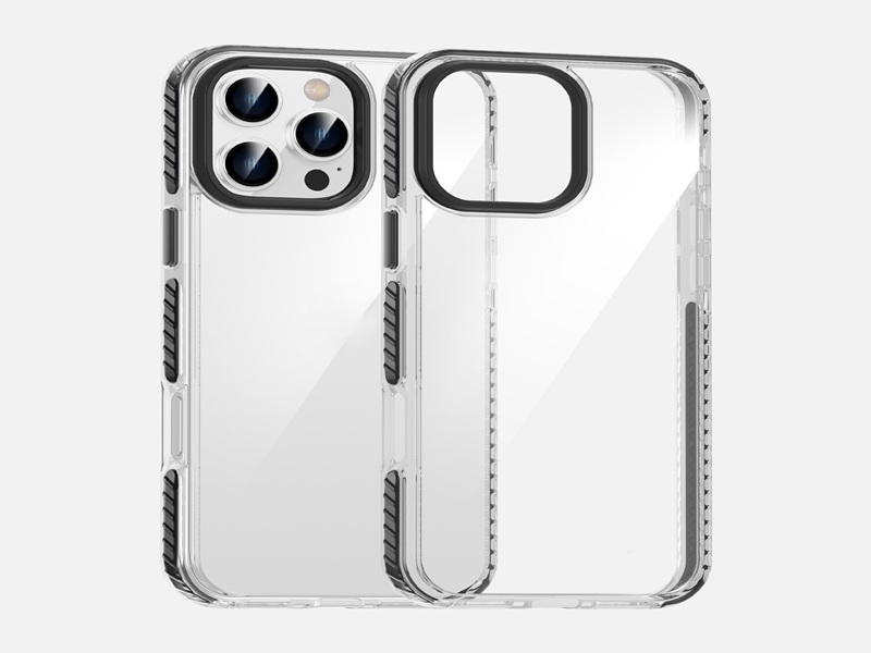 Heavy Shield Hybrid 2 in 1 clear phone case with TPE bumpers-Green case-HZY0012-PDGM