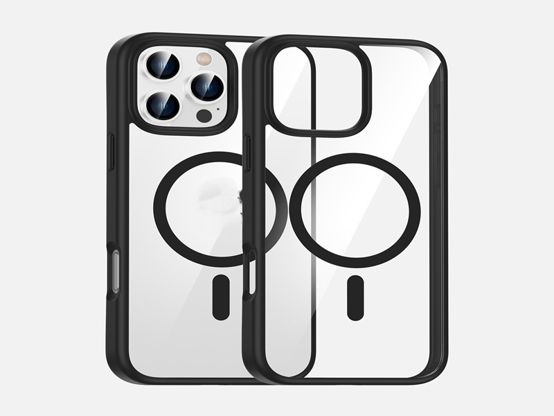 Heavy Shield with magnet Hybrid 2 in 1 clear phone case-Green case-HZY0011-LHCX