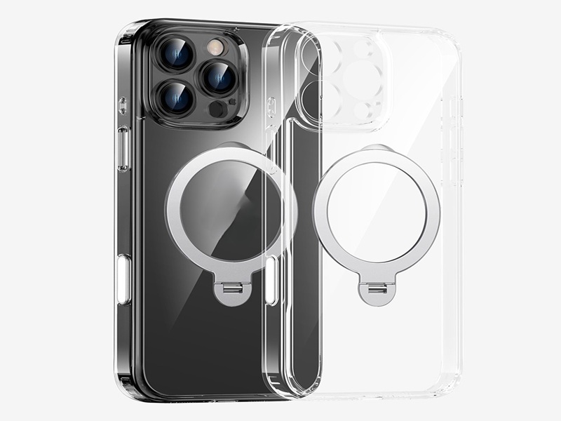 Magnet Stand full camera protection Hybrid 2 in 1 phone case with 4 angles-Green case-HZY0004-KDJK