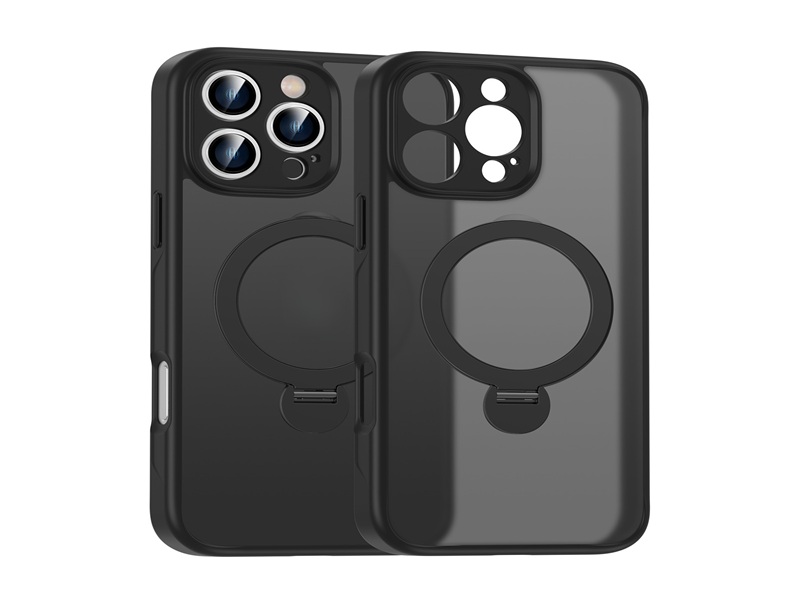 Matte Hybrid 2 in 1 with 360° magnet stand function full camera smart phone case-Green case-HZY0015-XYJK