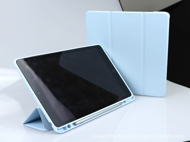 Tri-fold Silicone Tablet Case-Green case-WDPB0001