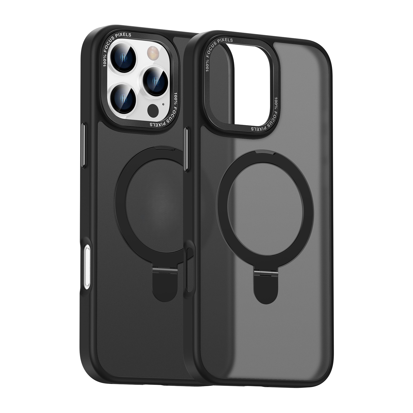 Matte 360° magnet Hybrid 2 in 1 with metal camera frame smart phone case-Green case-HZY0018-YDZJ