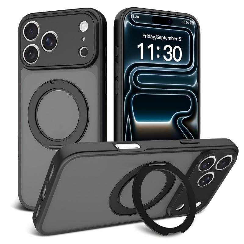 Hybrid precise hole camera magnet phone case with 360° stand-Green case-SF0019-JKYDZJ