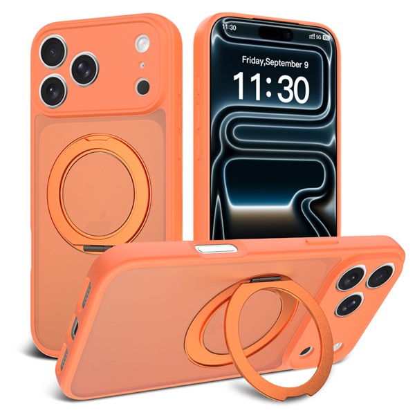 Hybrid precise hole camera magnet phone case with 360° stand-Green case-SF0019-JKYDXZ